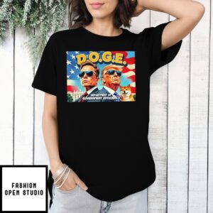 Musk And Trump Doge Department Government Efficiency T-Shirt