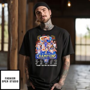 Nba Finals 2025 Champions Okc Thunder Thank You For The Memories Signatures T-Shirt