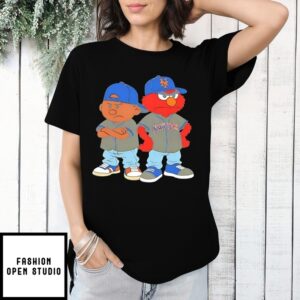 New York Mets Back 2 Back Mascot Caricature T-Shirt