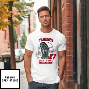 New York Yankees 27 Mlb Champions Hardwood Classics Champions Vintage T-Shirt