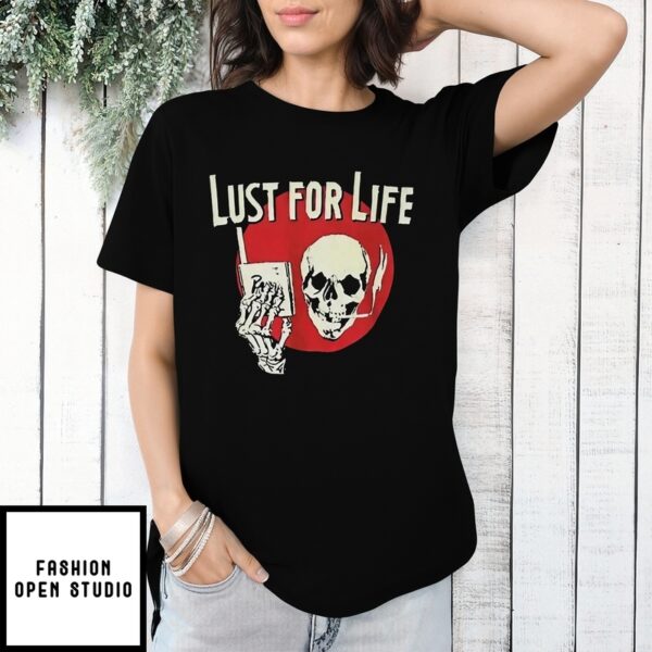 Nicholas Wearing Skull Lust For Life T-Shirt