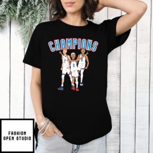 Okc Thunder Big 3 Champions Sga Holmgren And Williams T-Shirt