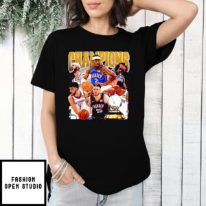 Okc Thunder Champions 2025 Team Collage T-Shirt