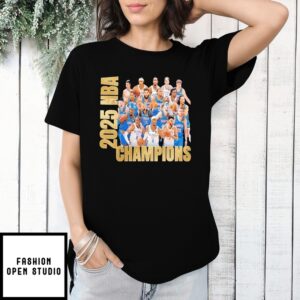 Oklahoma City Thunder 2025 Nba Champions Team Collage T-Shirt