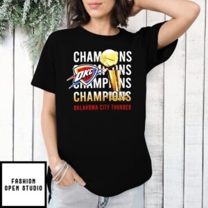 Oklahoma City Thunder 2025 Nba Final Champions Trophy T-Shirt