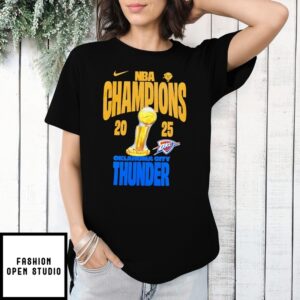 Oklahoma City Thunder 2025 Nba Finals Champions Locker Room Trophy T-Shirt