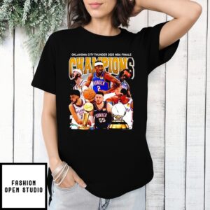 Oklahoma City Thunder ’25 Nba Finals Champions All Team Graphic T-Shirt