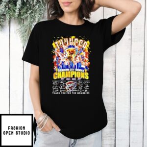 Oklahoma City Thunder Nba 2024 2025 Champions Signature T-Shirt