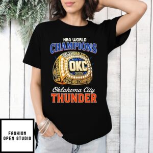 Oklahoma City Thunder Ring 2025 Nba Finals Champions T-Shirt