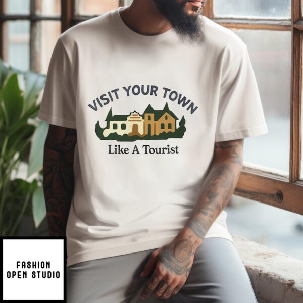 Olivia Rodrigo Wearing Visit Your Town Like A Tourist T Shirt