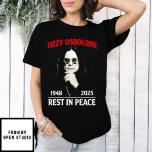 Ozzy Osbourne 1948 2025 Tribute Rest In Peace Prince Of Darkness T-Shirt