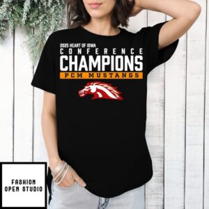 Pcm Mustangs 2025 Heart Of Iowa Conference Champions T-Shirt