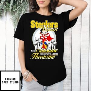 Pittsburgh Steelers Women Are Sunshine Mixed With A Little Hurricane T-Shirt