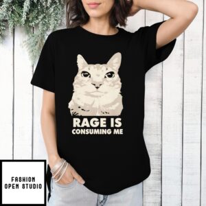 Rage Is Consuming Me Angry Cat Meme T-Shirt