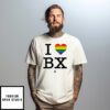 Reganaliyah Wearing I Love Bx Rainbow T-Shirt