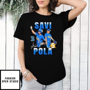 Savannah Pola Ucla Bruins Baseball Signature Graphic  T-Shirt