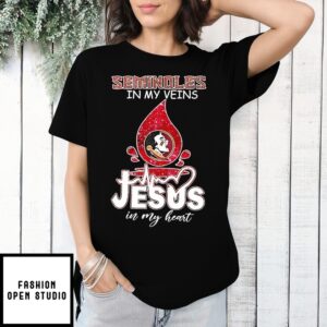 Seminoles In My Veins Jesus In My Heart T-Shirt
