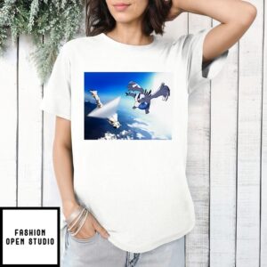 Skydive Felix Baumgartner  X Anime T-Shirt