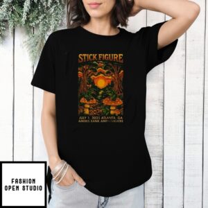 Stick Figure Jul 1 2025 Ameris Bank Amphitheatre In Alpharetta Ga Frogs Forest T-Shirt