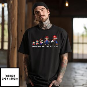 Survival Of The Fittest Mario T-Shirt