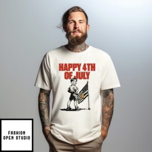 The Boy Peeing American Flag Happy 4Th Of July T-Shirt