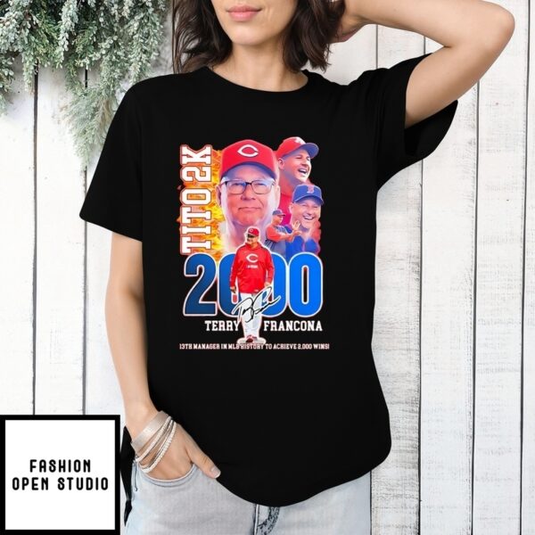 Tito 2K Tito Francona Congrats To Terry Francona On Becoming The 13Th T-Shirt