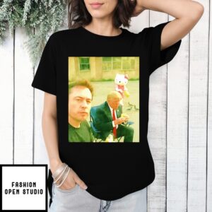 Trump And Musk Selfie Hello Kitty T-Shirt