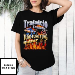 Tung Tung Tung Sahur Tralalero Tralala Italian Brainrot Meme T-Shirt
