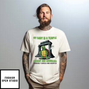 Turtle My Body Is A Temple Ancient And Crumbling T-Shirt