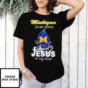 Wolverines In My Veins Jesus In My Heart T-Shirt