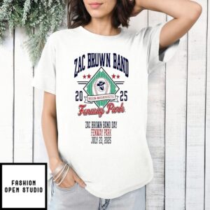 Zac Brown Band July 23 2025 Day Fenway Park Event T-Shirt