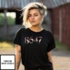 86 47 We Are Not Ok Trump America Print T-Shirt