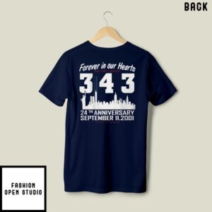 911 Memorial 24Th Anniversary 343 Firefighters Tribute T-Shirt