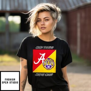 Alabama Vs Lsu College Football House Divided Hearts United T-Shirt