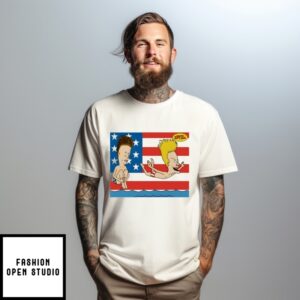 Beavis And Butthead Us Flag T-Shirt