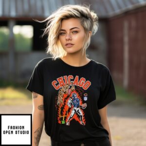 Chicago Bear Skeleton Player Vintage T-Shirt