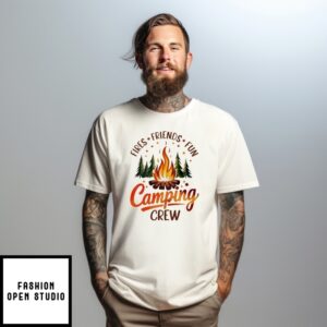 Fires Friends Fun Camping Crew Summer Camp Campfire Vacation T-Shirt