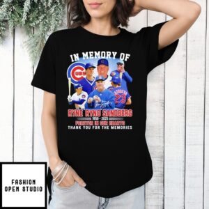 In Memories Of Ryne Ryno Sandberg Forever In Our Heart Thank You T-Shirt