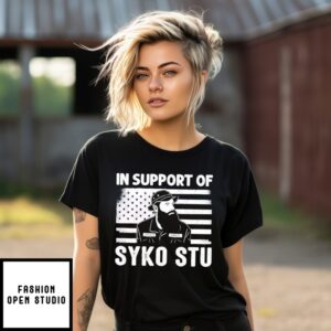 In Support Of Syko Stu Usa Flag T-Shirt