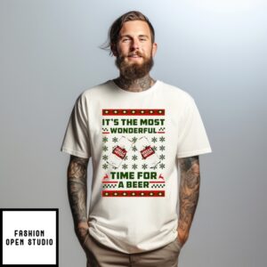 It’S The Most Wonderful Time For A Beer Ugly Christmas T-Shirt