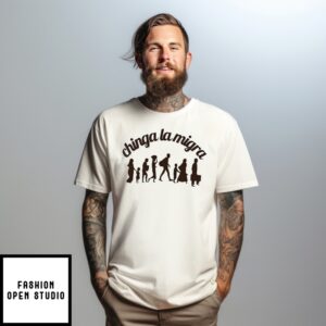 Migrant Silhouette Protest Chinga La Migra T-Shirt