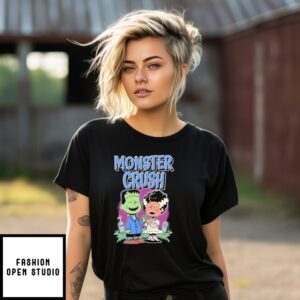 Monster Crush Frankenstein And Bride Of Frankenstein In The Style Of Peanuts T-Shirt