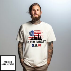 Never Forget 9.11.01 City Skyline T-Shirt