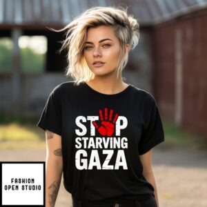 Stop Starving Gaza Save Children Hand T-Shirt