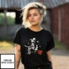 Subtle Fdt Halloween Skeleton And Black Cat T-Shirt