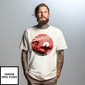 Sunset Venice Beach Los Angeles California Vintage T-Shirt