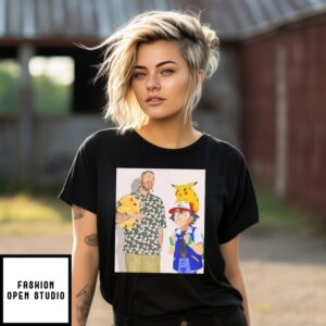 Thunderbolt Post Malone X Ash Ketchum And Pikachu T-Shirt