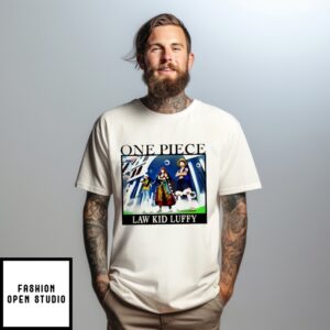 Tombrady Wearing One Piece Law Kid Luffy T-Shirt