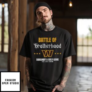 Washington Commanders Battle Of Brotherhood Burgundy & Gold Game T-Shirt