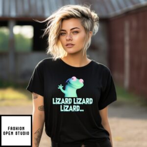 Weirdcore Animal Women Men Lizard Lizard Lizard Meme T-Shirt